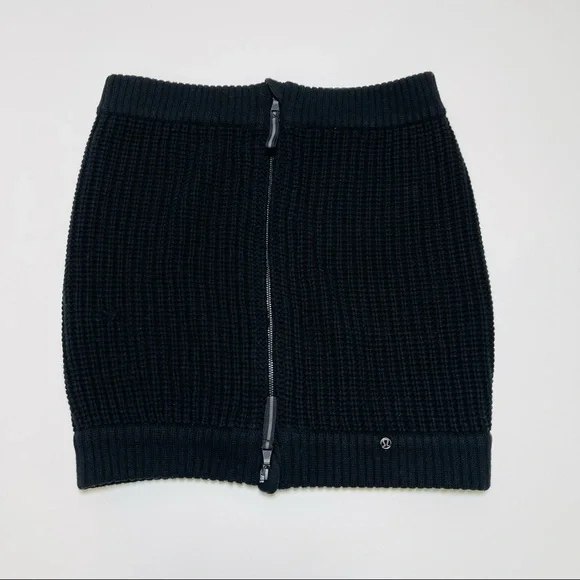 Lululemon Falling Freely Neck Warmer Scarf Knit Zip Up Black OS - Picture 4 of 8